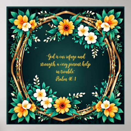 Groene en Bloemenkrans Poster (Voorkant)