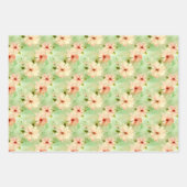 Groene en Blush Bloemen Elegante Boho Inpakpapier Vel (Voorkant 3)