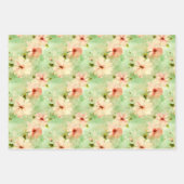 Groene en Blush Bloemen Elegante Boho Inpakpapier Vel (Voorkant 2)