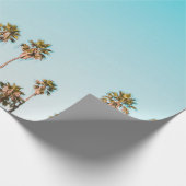 GROENE EN BROEIENDE PALMBOMEN ONDER DUIDELIJKE BLA CADEAUPAPIER (Hoek)