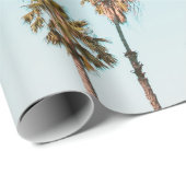 GROENE EN BROEIENDE PALMBOMEN ONDER DUIDELIJKE BLA CADEAUPAPIER (Rol Hoek)