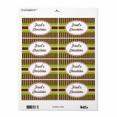 Groene en bruine aangepaste labels (Full Sheet)