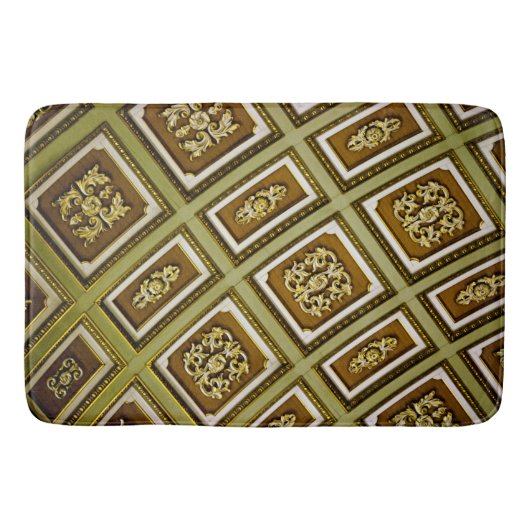 Groene en bruine architectuur badmat (Voorkant)