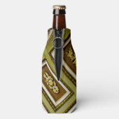 Groene en bruine architectuur flesjeskoeler (Fles Achterkant)