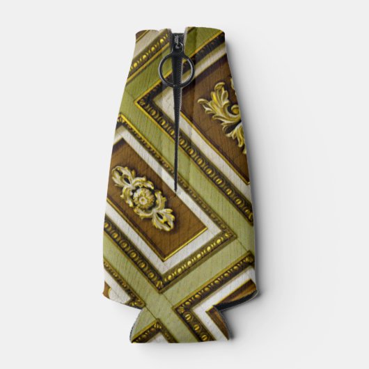 Groene en bruine architectuur flesjeskoeler (Achterkant)