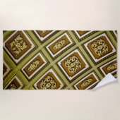 Groene en bruine architectuur strandlaken (Voorkant)