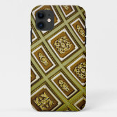 Groene en bruine architectuurafdrukken Case-Mate iPhone case (Achterkant)
