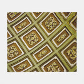 Groene en bruine architectuurafdrukken fleece deken (Voorkant (Horizontaal))