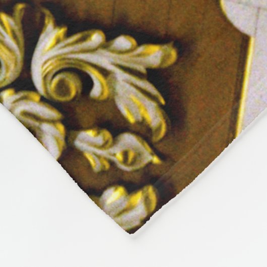 Groene en bruine architectuurafdrukken fleece deken (Hoek)