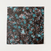 Groene en bruine bloemen wandkleed (Voorkant (horizontaal))