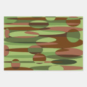 Groene en bruine bollen inpakpapier vel (Voorkant)