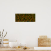 Groene en bruine Camo, Abstract Patroon. Poster (Keuken)