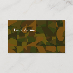 Groene en bruine Camo, Abstract Patroon. Visitekaartje