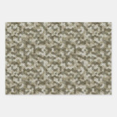 Groene en bruine camo design in aardtinten inpakpapier vel (Voorkant 2)