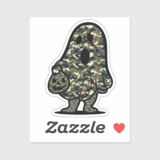 Groene en bruine camouflage geest sticker