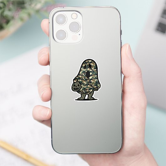 Groene en bruine camouflage geest sticker (Telefoon)