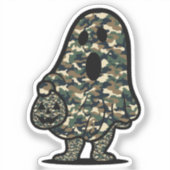 Groene en bruine camouflage geest sticker (Voorkant)