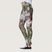 Groene en bruine camouflageboomcamo leggings (Links)