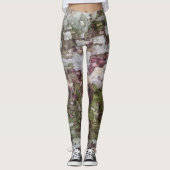 Groene en bruine camouflageboomcamo leggings (Voorkant)