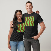 Groene en bruine golfstropen t-shirt (Unisex)