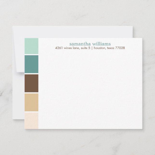 Groene en bruine moderne decoratieve kleurenblokke (Voorkant)