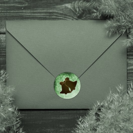  groene en bruine omhulsels ronde sticker