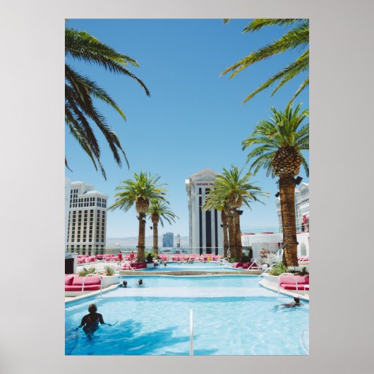 Groene en bruine palmbomen poster (Voorkant)