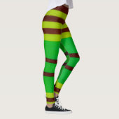 Groene en bruine strepen leggings (Rechts)