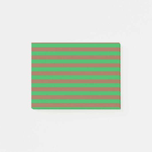 Groene en bruine strepen post-it® notes (Voorkant)