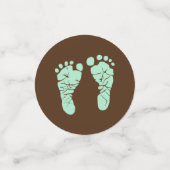 Groene en bruine teddybeer thema confetti (Kleine voorkant)