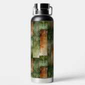Groene en bruine verf was waterfles (Achterkant)