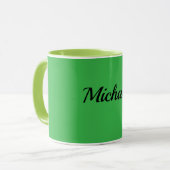 Groene en Chartreuse Groen Sjabloon Mok (Voorkant links)