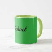 Groene en Chartreuse Groen Sjabloon Mok (Voorkant rechts)