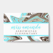 groene en chocolade strepen BADKAMER HALL PAS Badge (Achterkant)