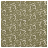 Groene en Cream-paddenstoel Stof (Swatch)