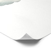 Groene en Crème Kleurige Oude Heet Lucht Ballon Poster (Hoek)