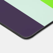 Groene en diepe Plum Stripes Patroon Naam Bureaumat (Hoek)