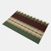 Groene en donkerbruine doormat deurmat (Schuin)