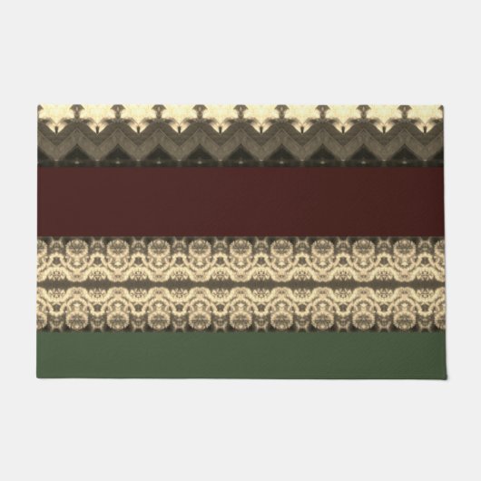 Groene en donkerbruine doormat deurmat (Voorkant)