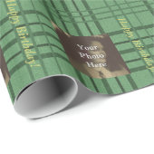Groene en donkergroene foto cadeaupapier (Rol Hoek)