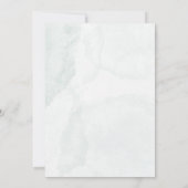 Groene en elegante bloemenbruiloft kaart (Achterkant)