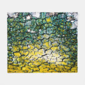 Groene en gele Abstracte boom Fleece Deken (Voorkant (Horizontaal))