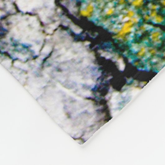 Groene en gele Abstracte boom Fleece Deken (Hoek)