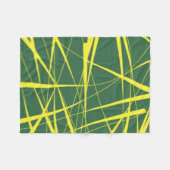 Groene en gele Abstracte lijnen Fleece Deken (Voorkant (Horizontaal))