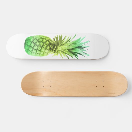 Groene en gele ananas persoonlijk skateboard (Horizontaal)