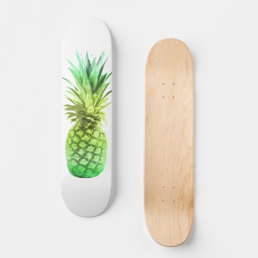Groene en gele ananas persoonlijk skateboard (Voorkant)