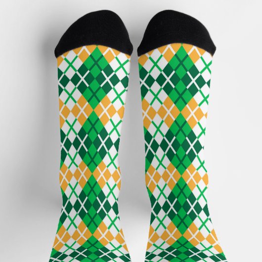 Groene en gele Argyle Sokken (Top)