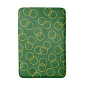 Groene en gele badmat met cirkels (Voorkant Verticaal)