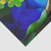 Groene en gele Bladeren Boom van Leven Tissuepapier (Detail)