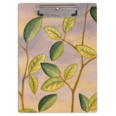 Groene en gele bladeren op zonnescherm klembord (Voorkant)